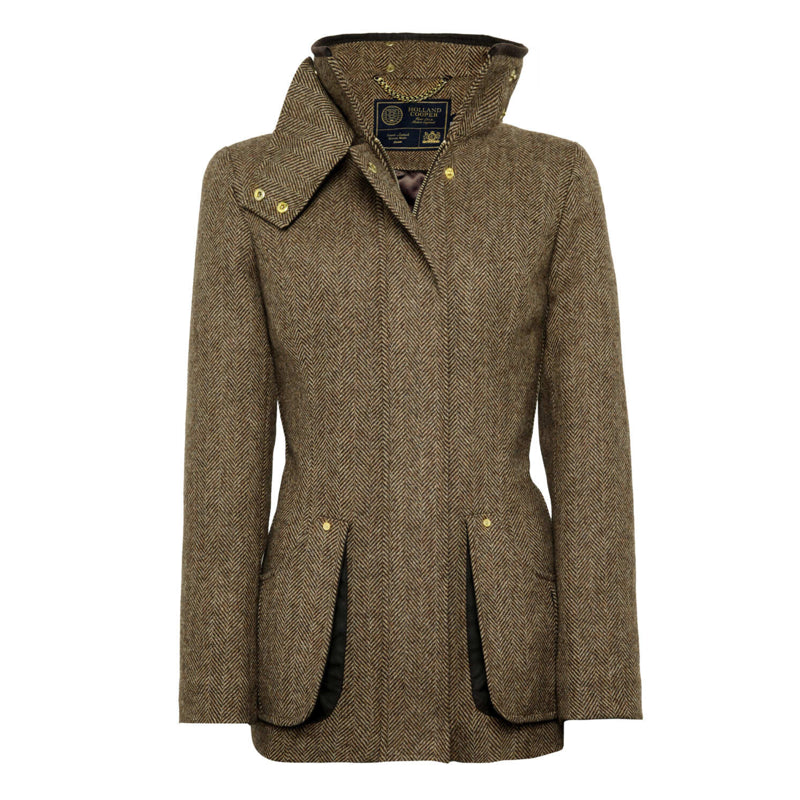 Holland Cooper Ladies Country Classic Jacket - Large Scale Brown Herringbone