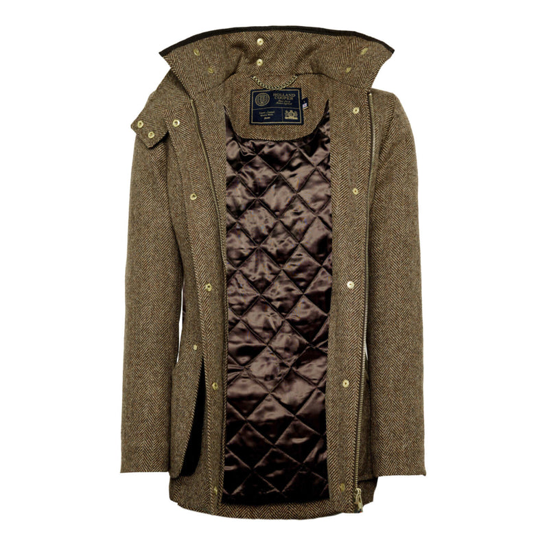 Holland Cooper Ladies Country Classic Jacket - Large Scale Brown Herringbone