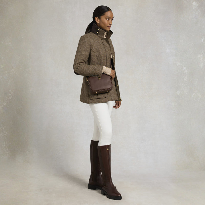 Holland Cooper Ladies Country Classic Jacket - Large Scale Brown Herringbone