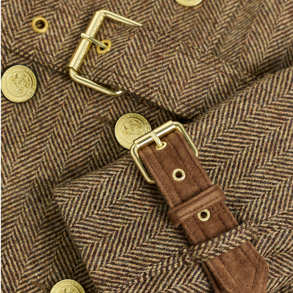 Holland Cooper Ladies Marlborough Trench Coat - Large Scale Brown Herringbone