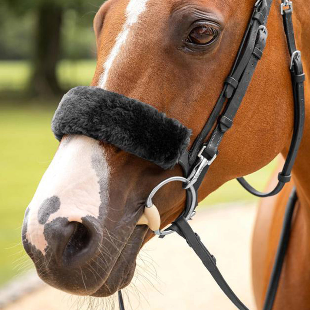 LeMieux Simuwool Noseband Cover - Black