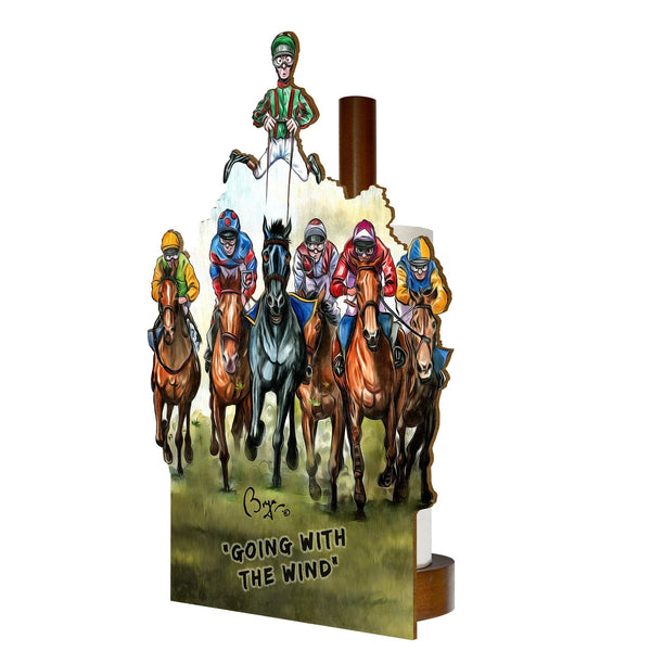 Looprints Bryn Parry Turf Club Wood Toilet Roll / Kitchen Roll Holder