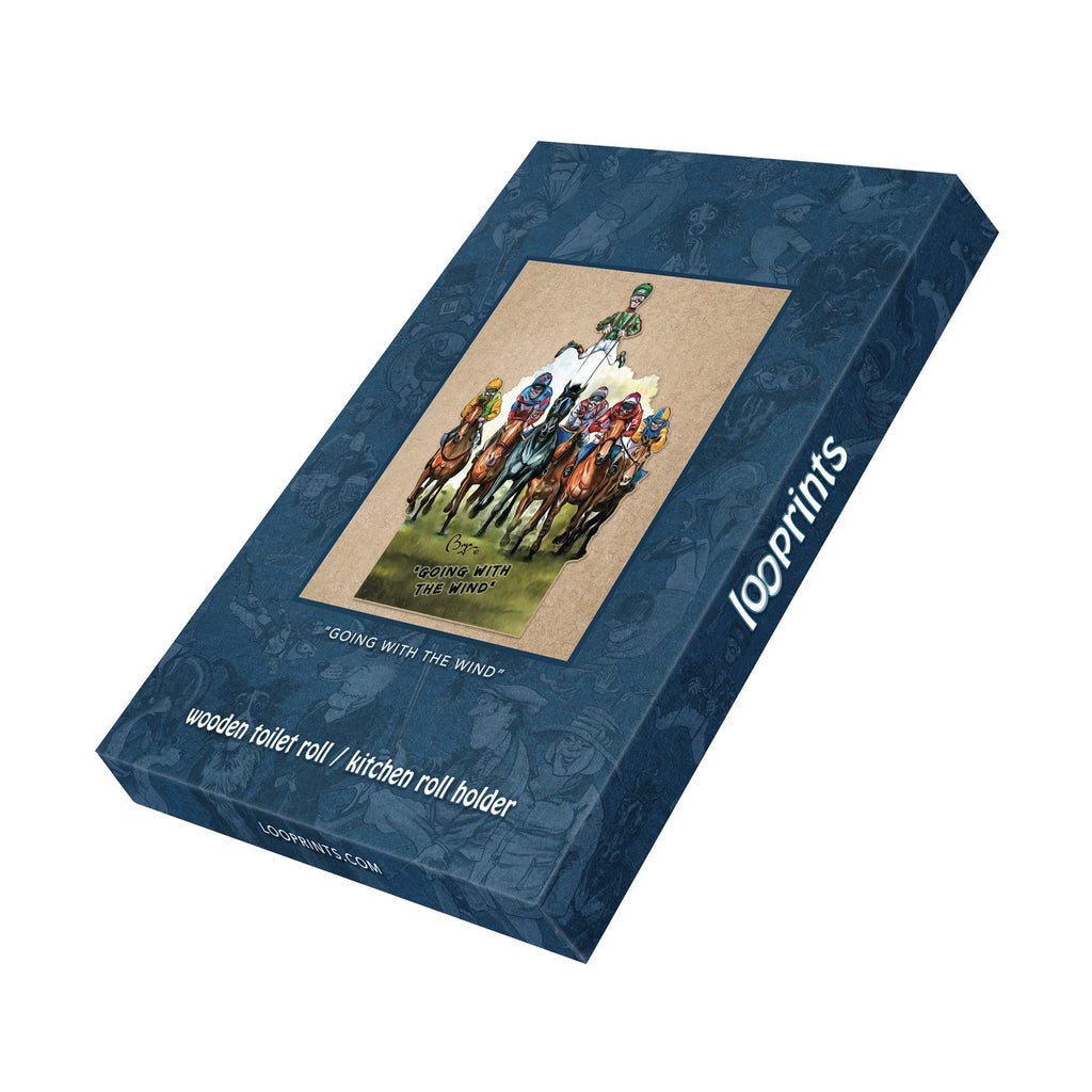 Looprints Bryn Parry Turf Club Wood Toilet Roll / Kitchen Roll Holder
