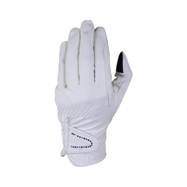 Hy Equestrian Roka Rose Riding Gloves - White