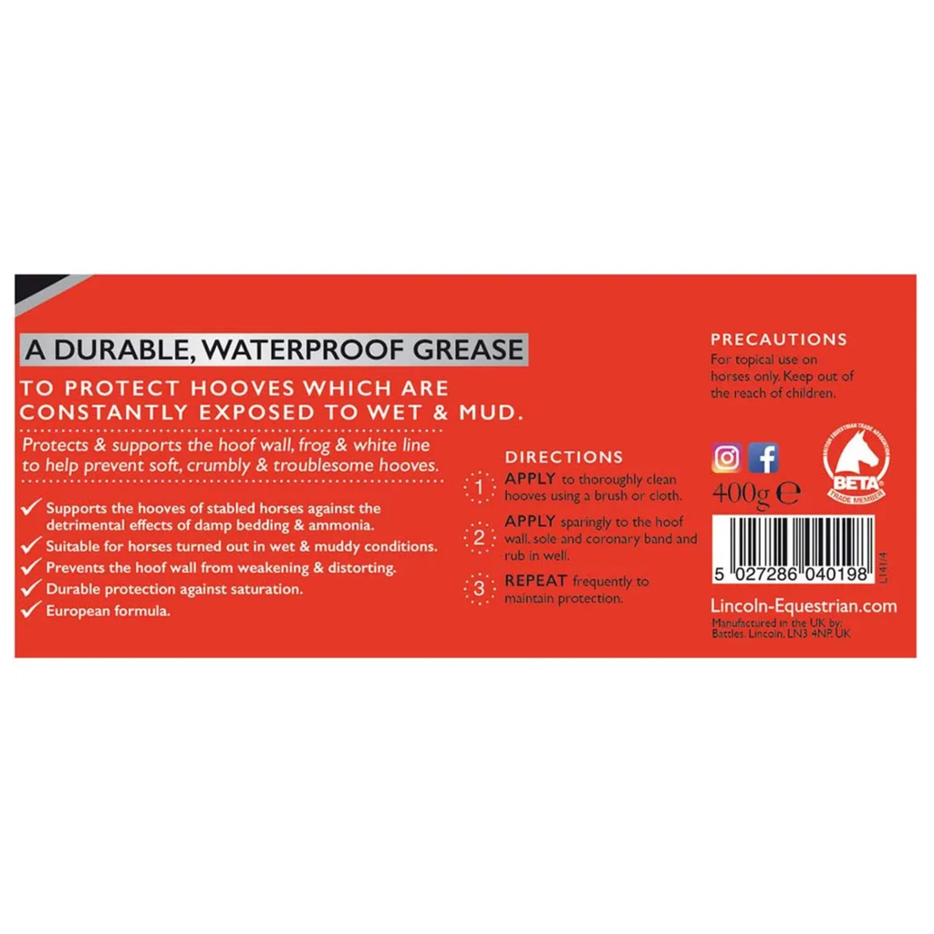 Lincoln Black Hoof Grease - 400g