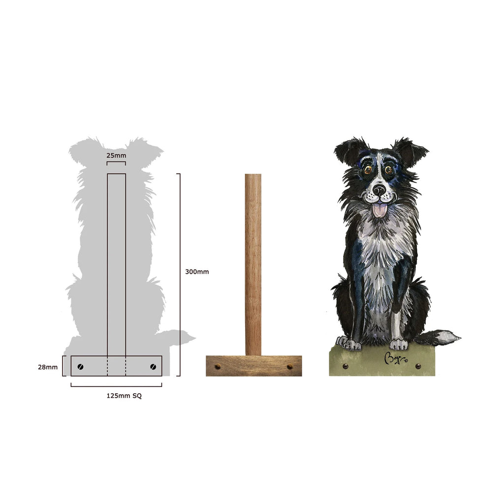 Looprints Bryn Parry Come Bye Wood Toilet Roll / Kitchen Roll Holder