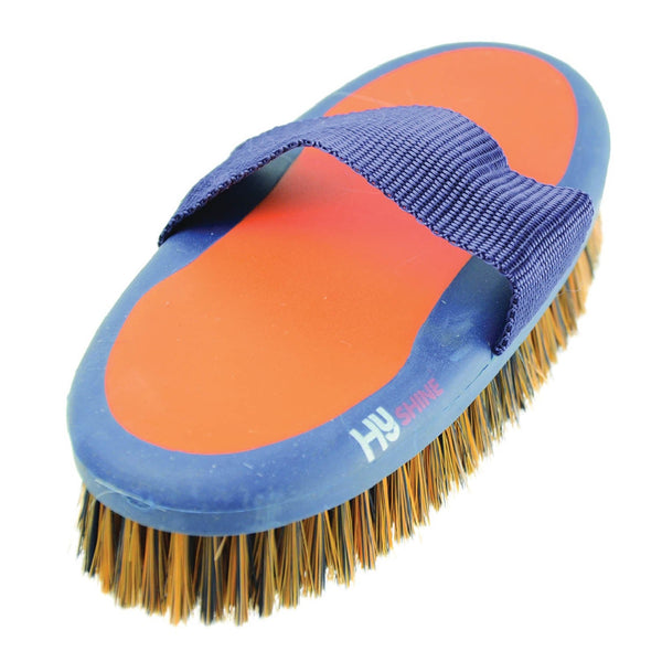HySHINE Pro Groom Sponge Brush - Navy/Orange