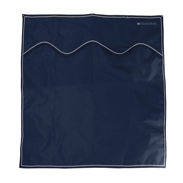 Hy Equestrian Stable Drape - Navy/Grey - Navy/Silver 186 x 137cm