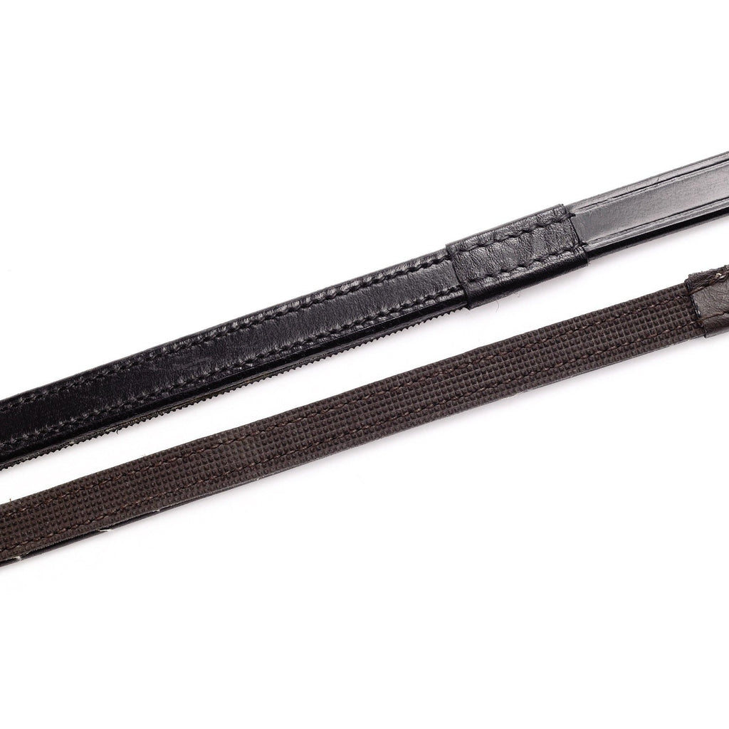 Hy Equestrian Half Rubber Show Reins Brown