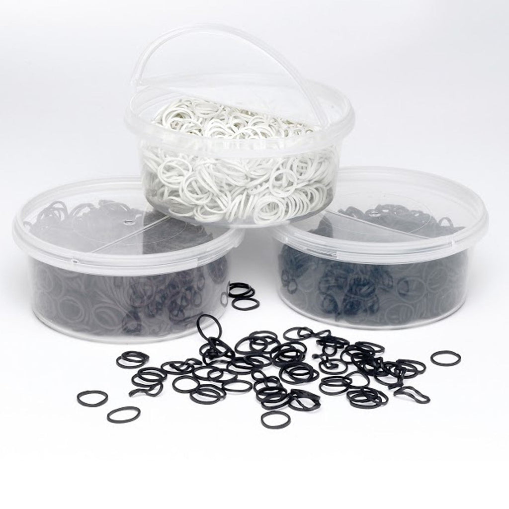 Lincoln Plaiting Bands In Half Open Container - Black