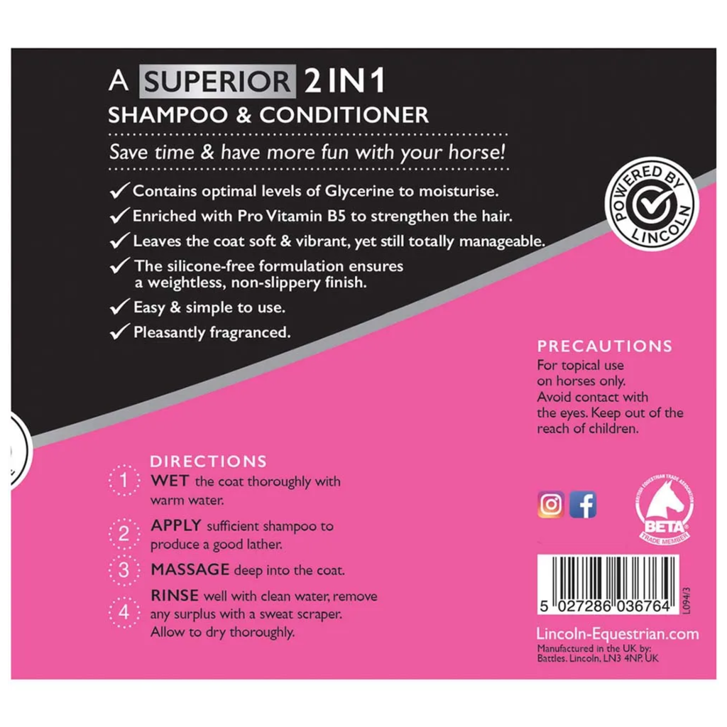 Lincoln Silky Shine 2 In 1 Shampoo And Conditioner - 500ml