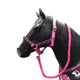 Hy Unicorn Head Collar and Lead Rope - Navy/Pink