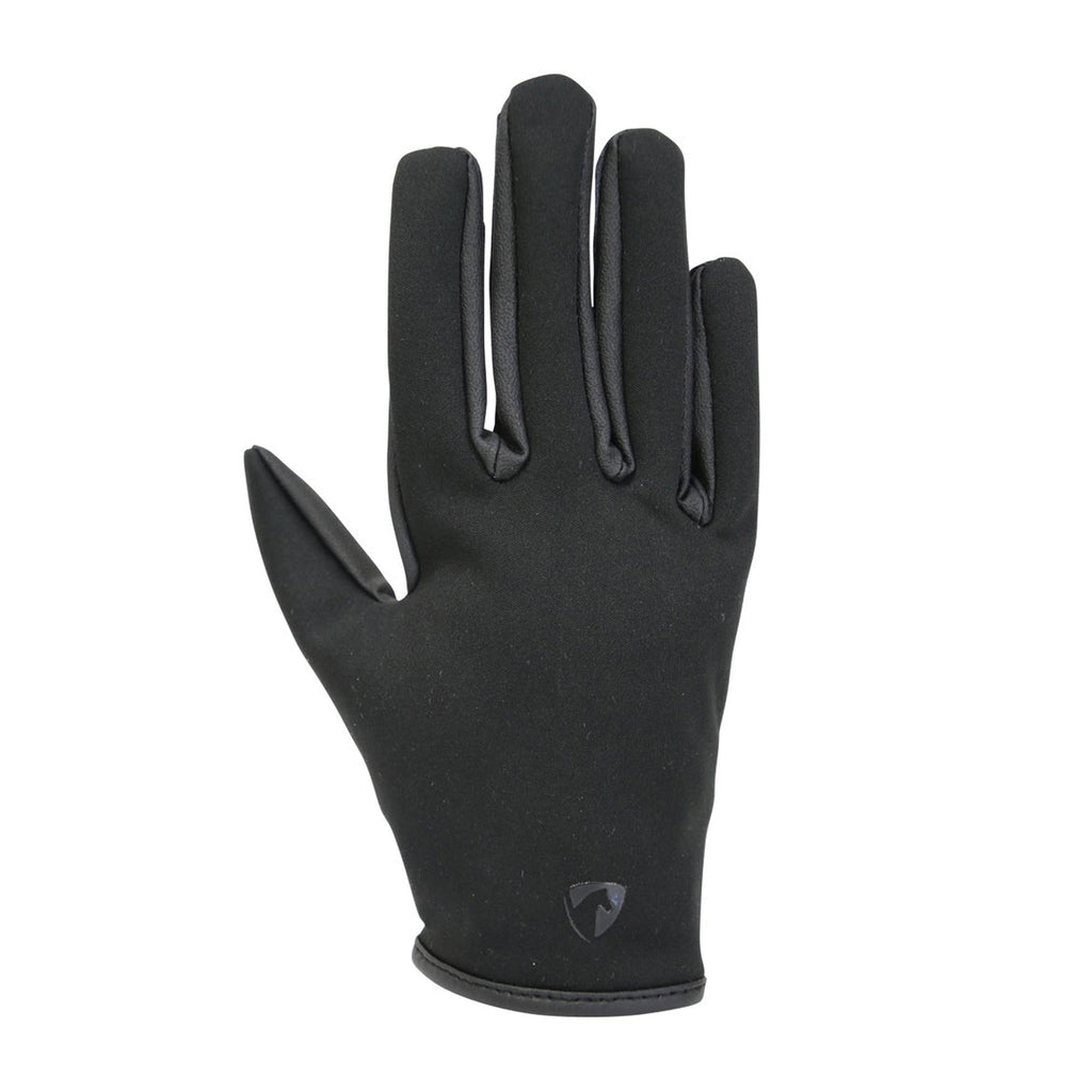 Hy Equestrian Childrens Softshell Comfort Riding Gloves - Black