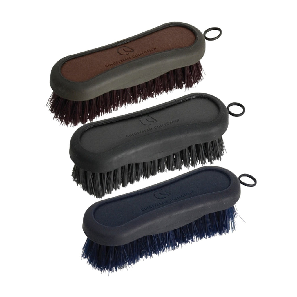 Coldstream Faux Leather Face Brush - Charcoal/Black