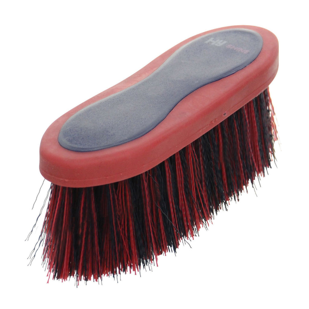 HySHINE Pro Groom Long Bristle Dandy Brush - Navy/Red