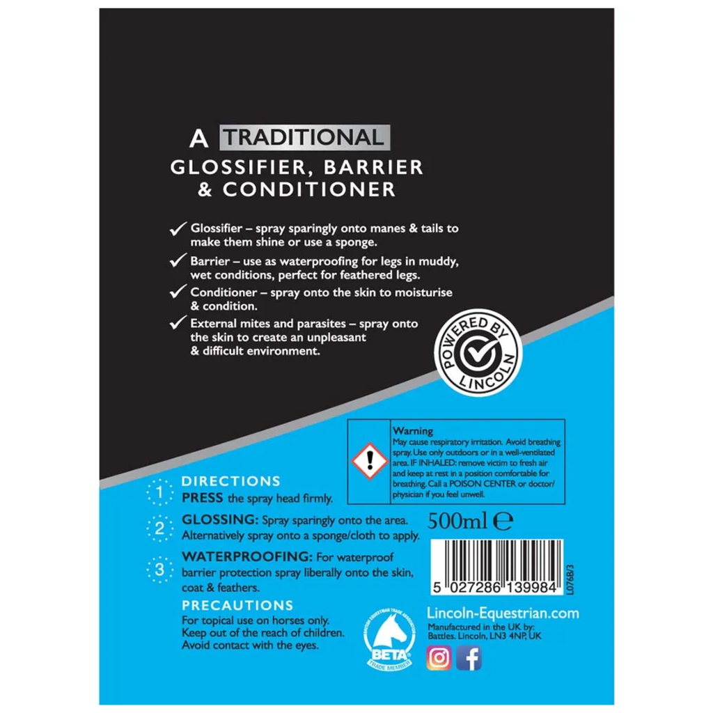 Lincoln Pig Oil Spray - 500ml