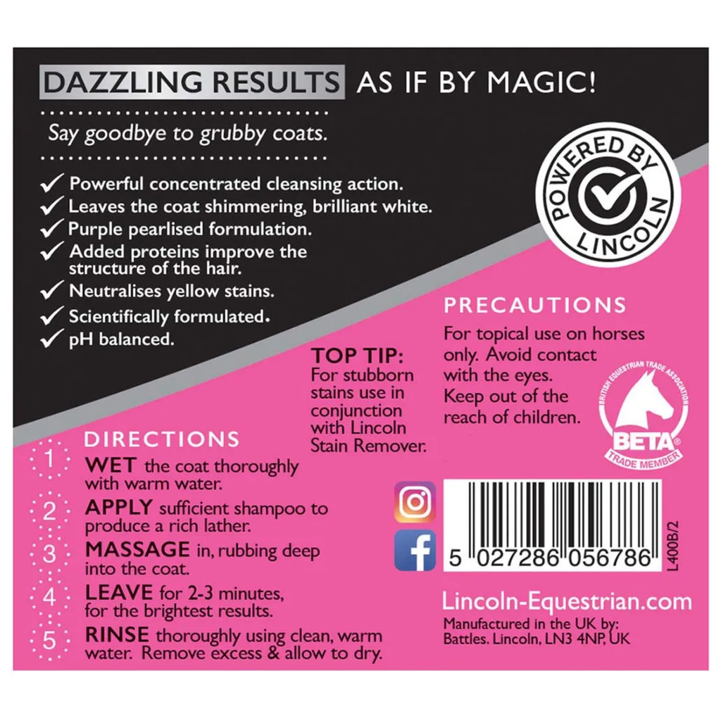 Lincoln Magic White Horse Shampoo