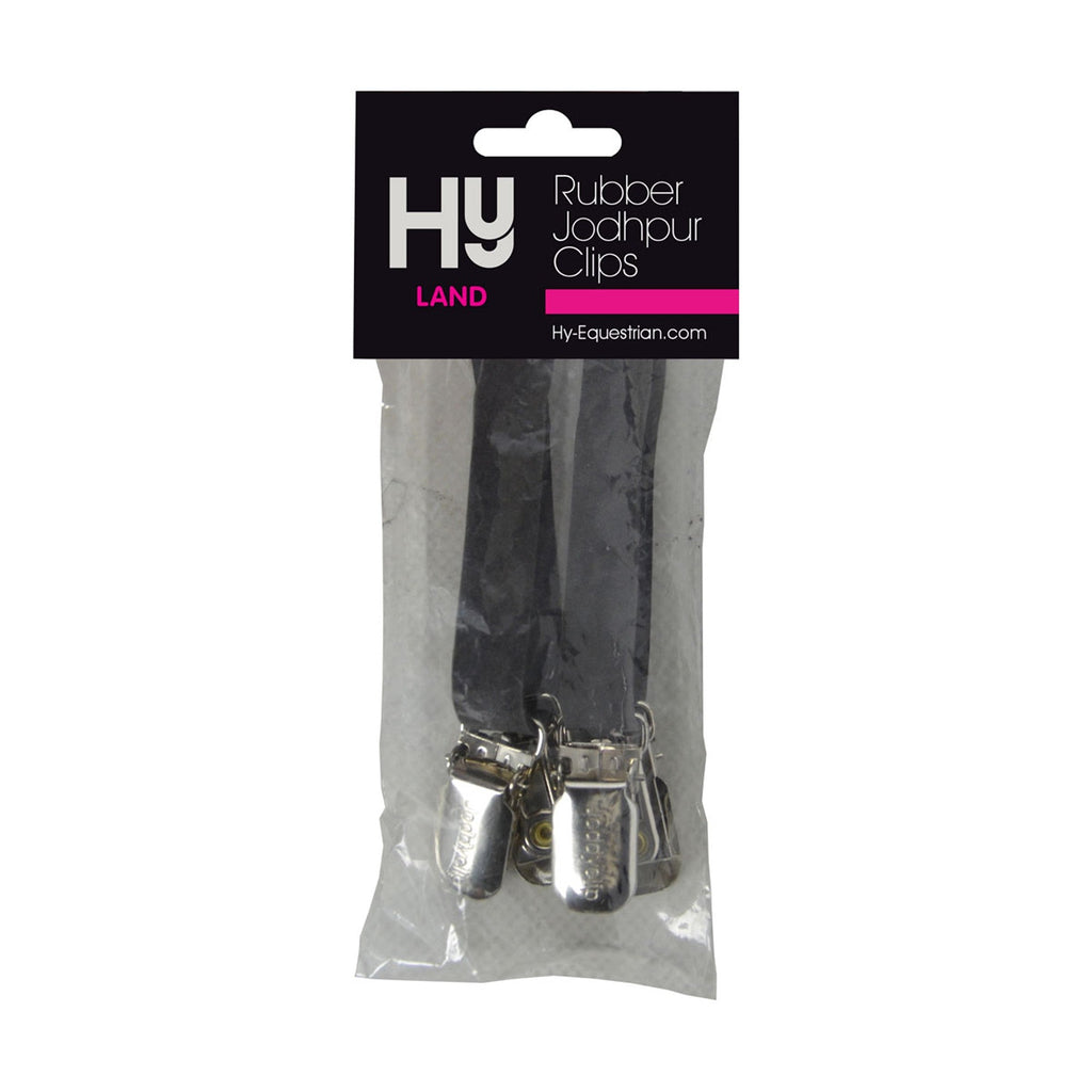 Hy Equestrian Rubber Jodhpur Clips - Brown