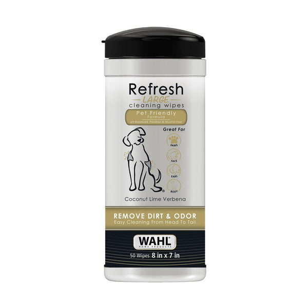 Wahl Refresh Dog Cleaning Wipes - Coconut Lime