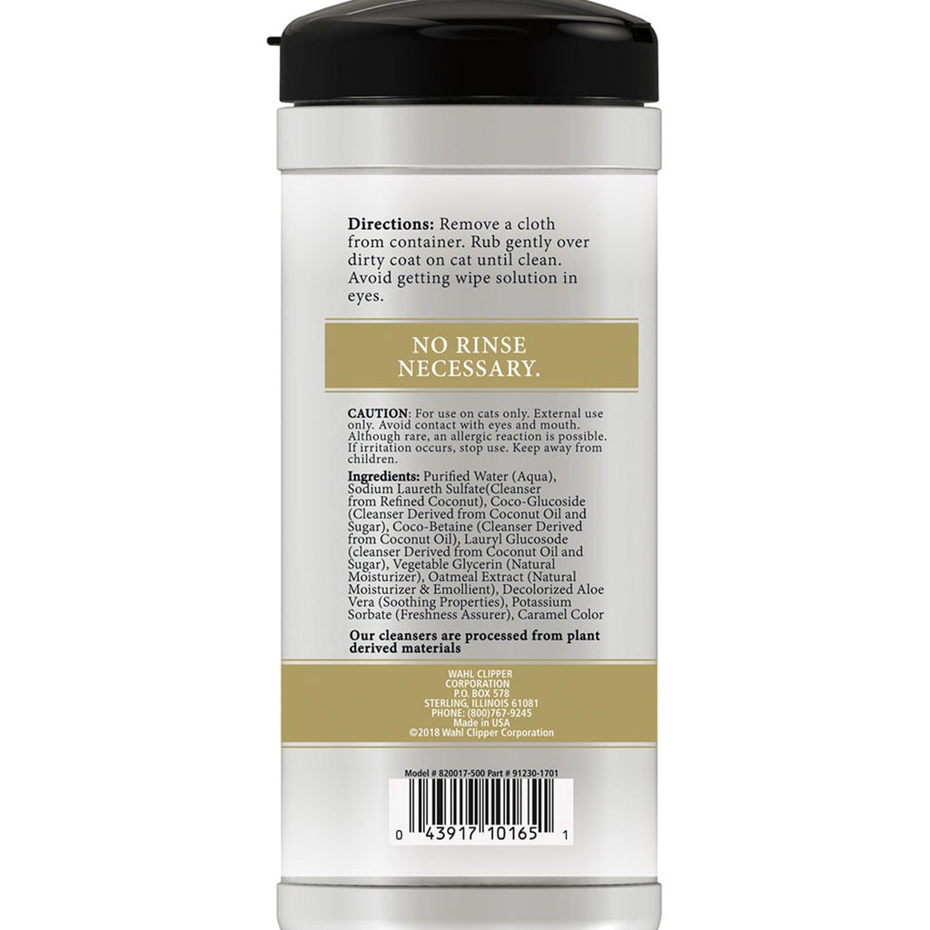 Wahl Refresh Cat Cleaning Wipes - Coconut Lime