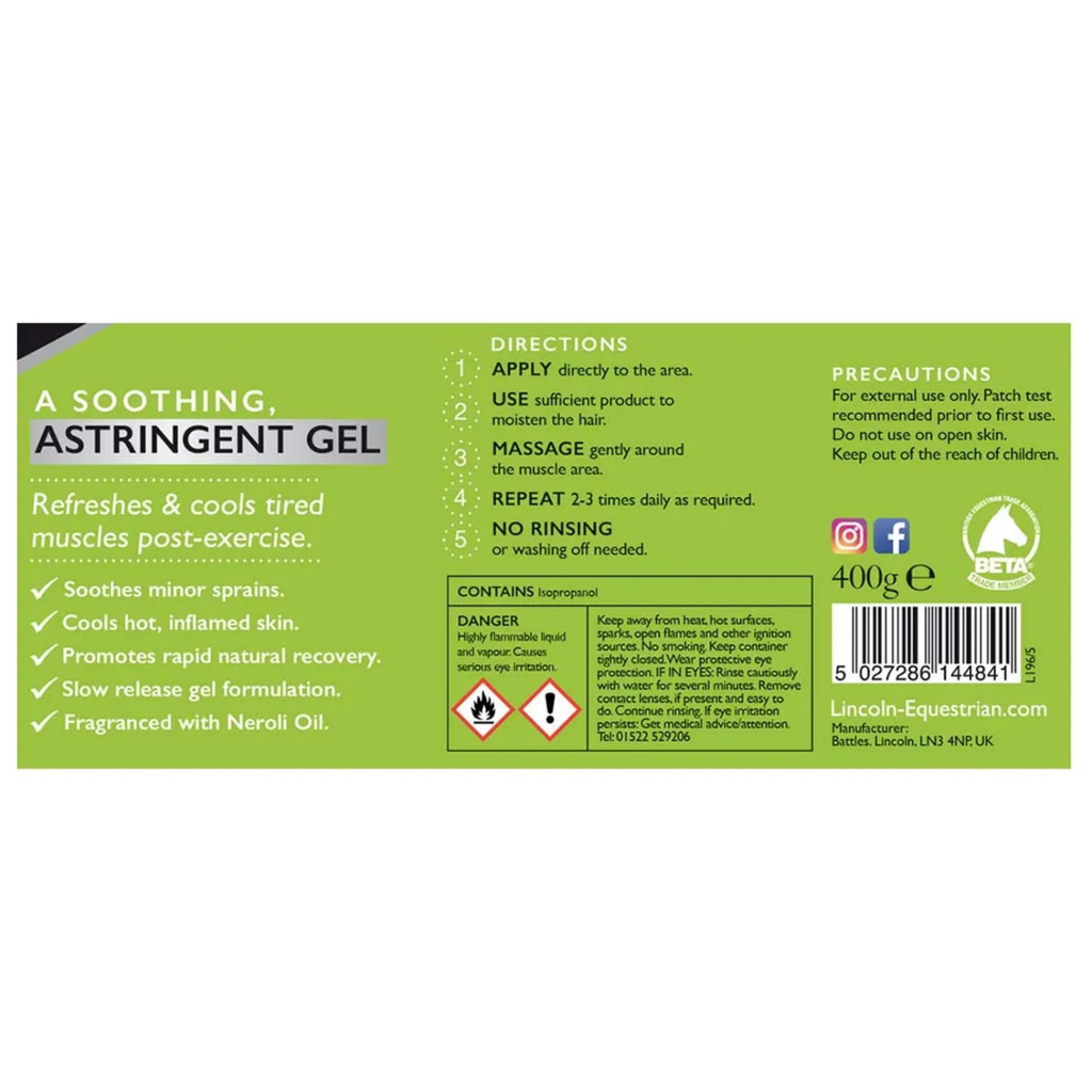 Lincoln Witch Hazel and Arnica Gel - 400g
