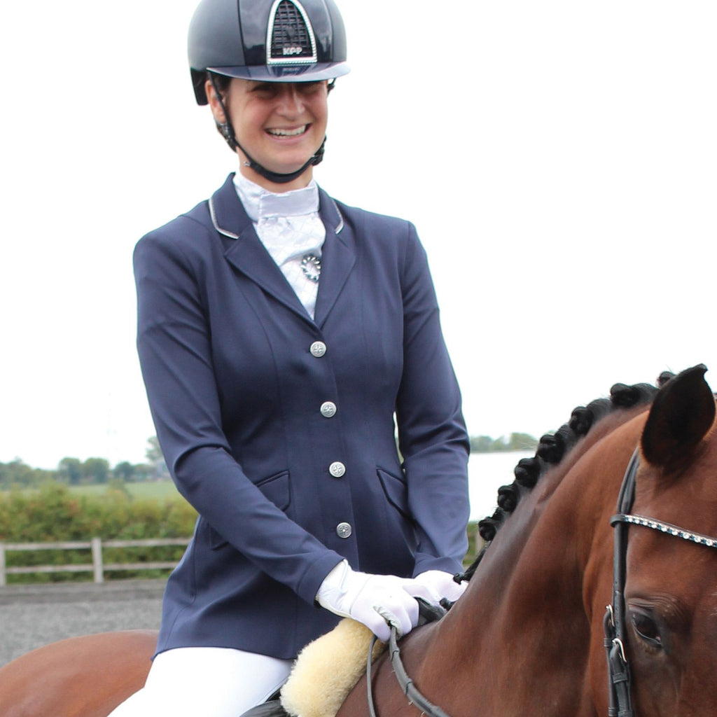 Equetech Jersey Deluxe Competition Jacket - Navy/Silver