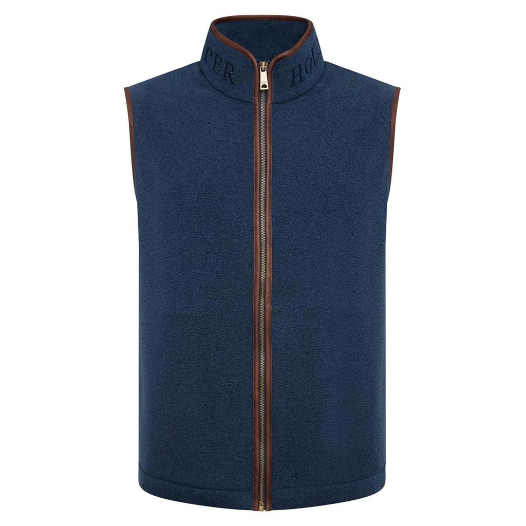 Holland Cooper Mens Country Fleece Gilet - Dusty Blue