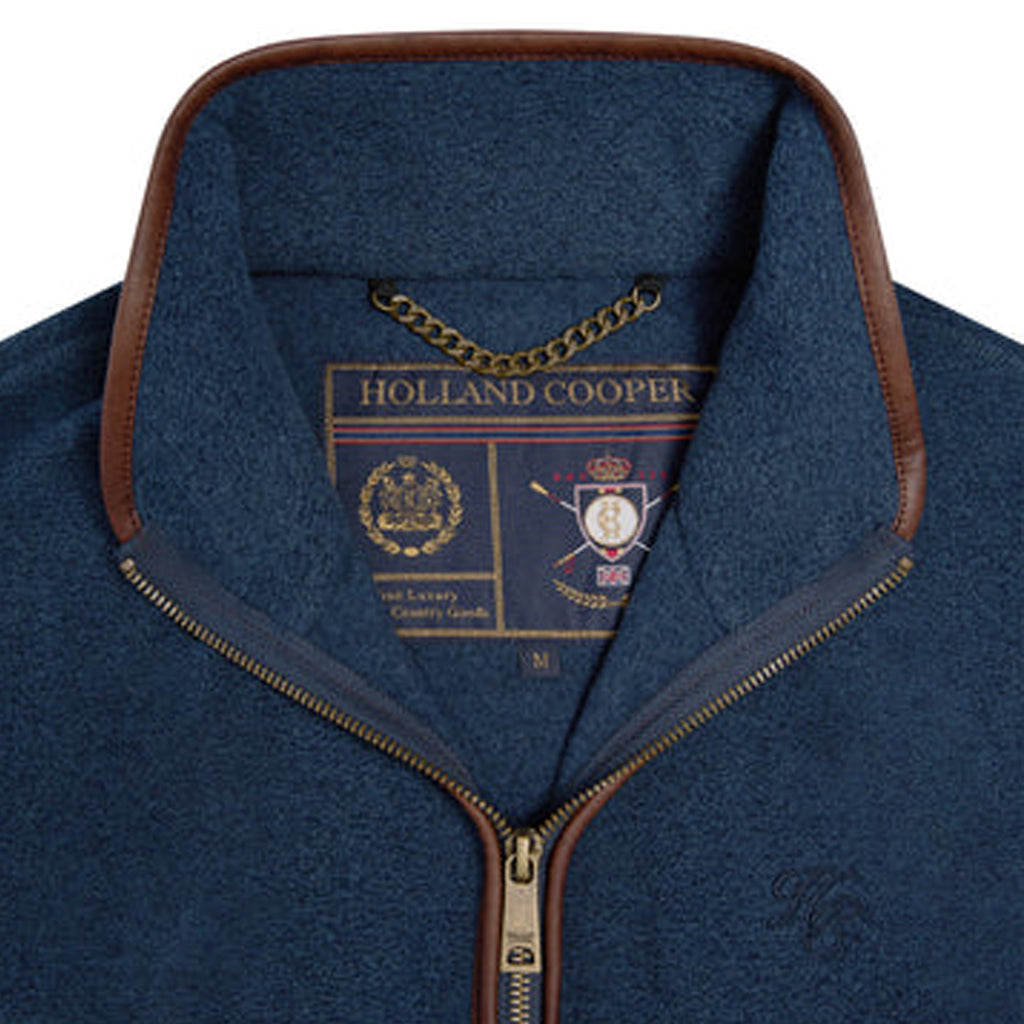 Holland Cooper Mens Country Fleece Gilet - Dusty Blue