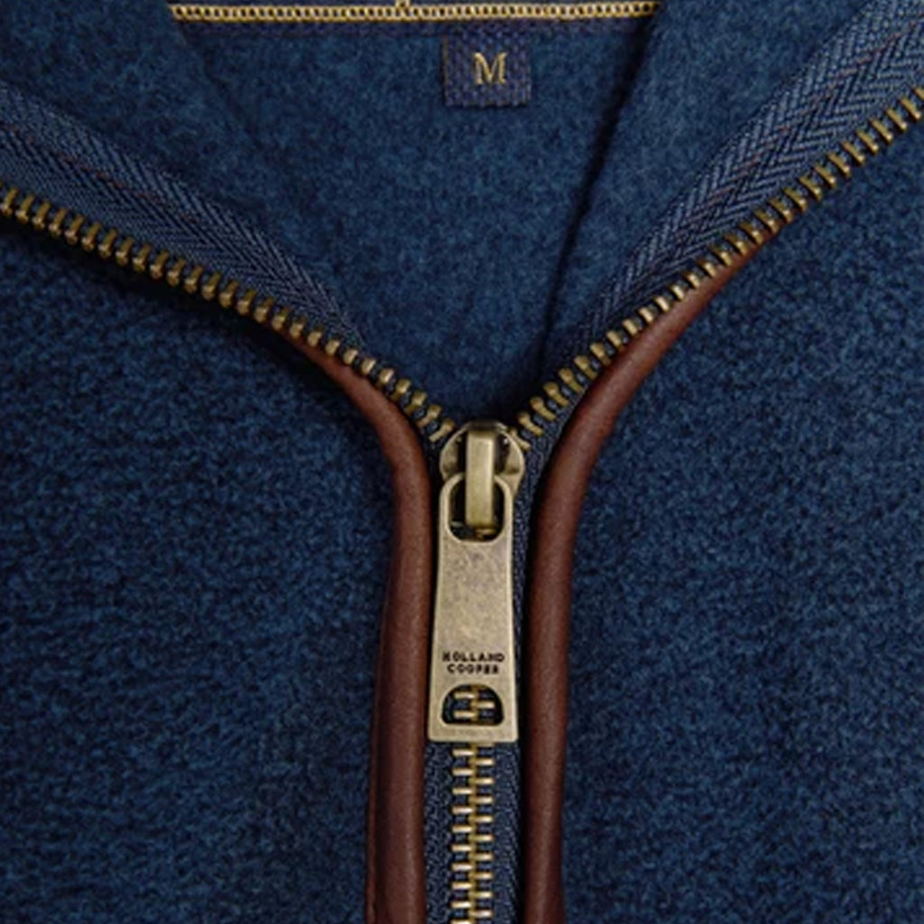 Holland Cooper Mens Country Fleece Gilet - Dusty Blue