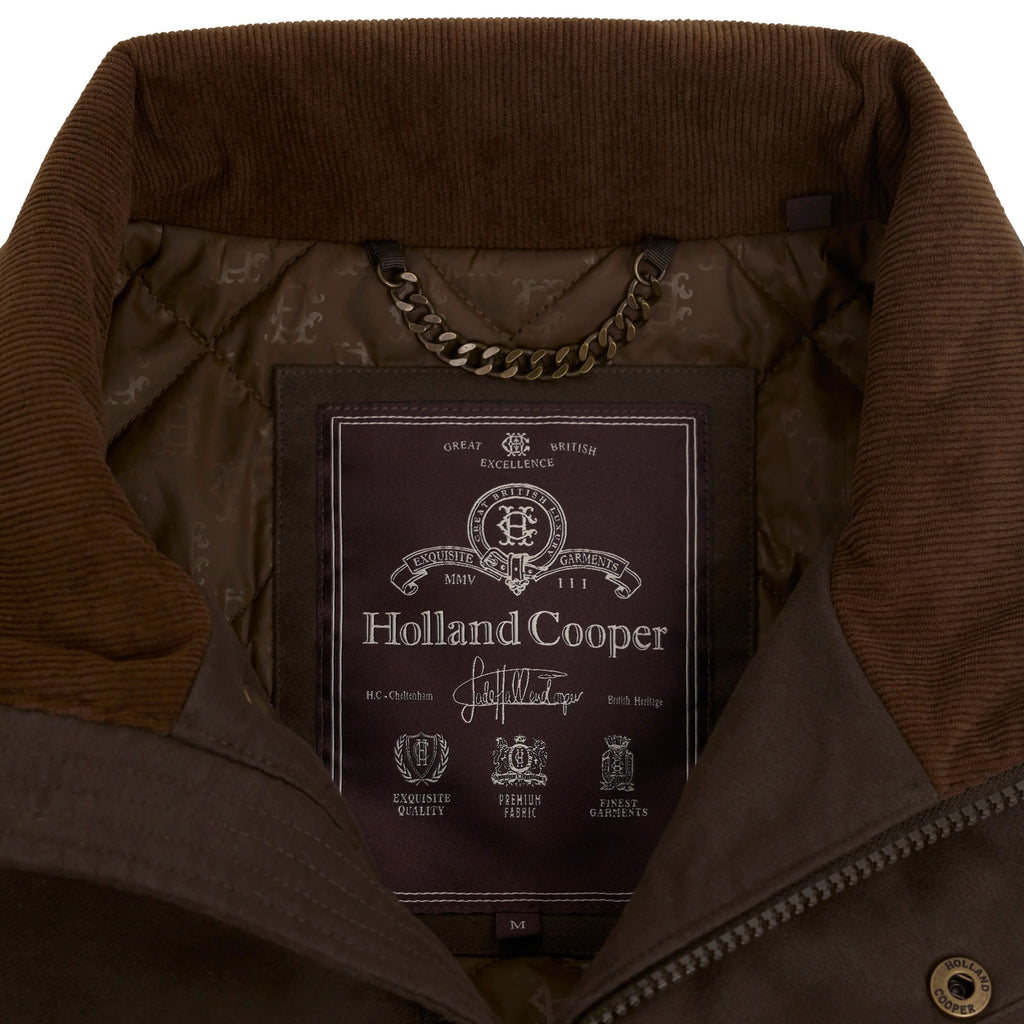 Holland Cooper Mens Moleskin Field Coat - Country Khaki