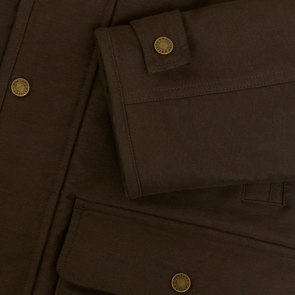 Holland Cooper Mens Moleskin Field Coat - Country Khaki