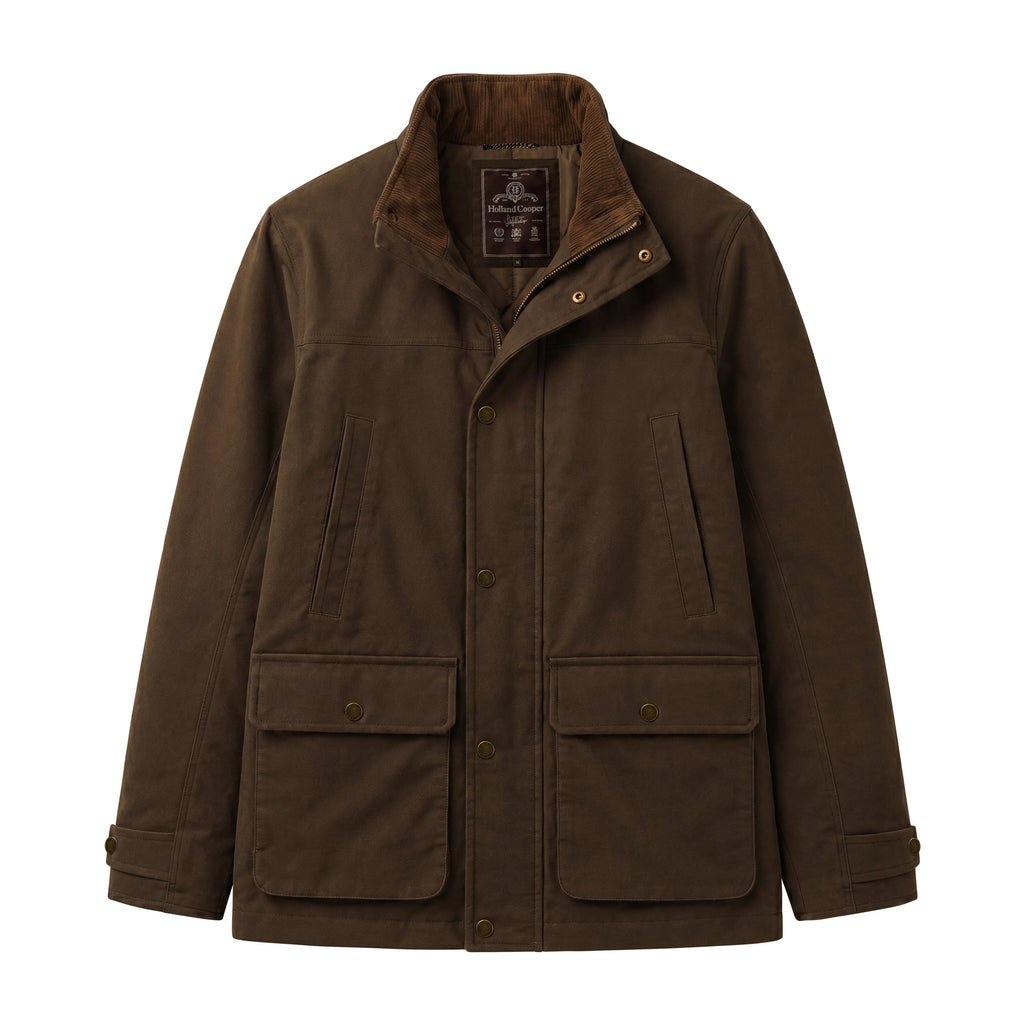 Holland Cooper Mens Moleskin Field Coat - Country Khaki