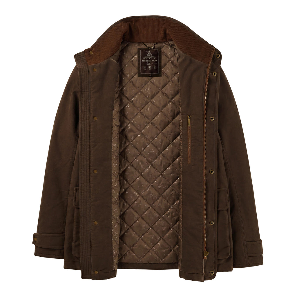 Holland Cooper Mens Moleskin Field Coat - Country Khaki