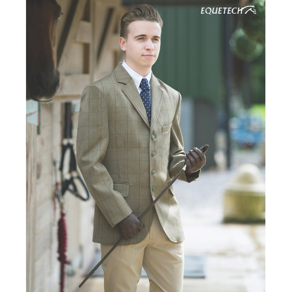 Equetech Mens Foxbury Tweed Riding Jacket - Olive