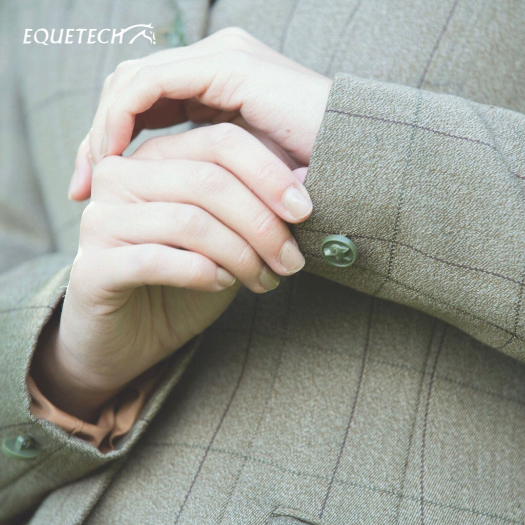 Equetech Foxbury Tweed Riding Jacket - Olive