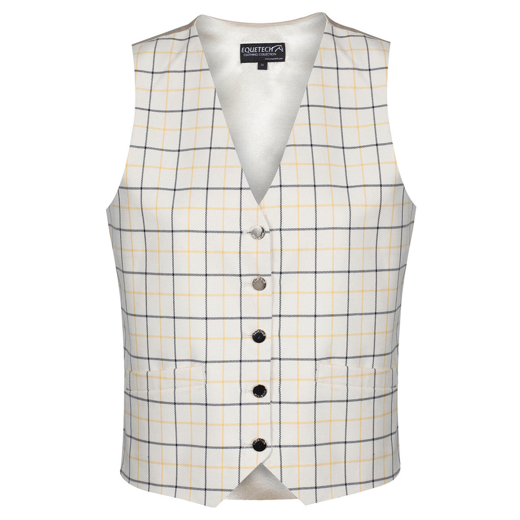 Classic Tattersall Check Waistcoat Gold/Black Check
