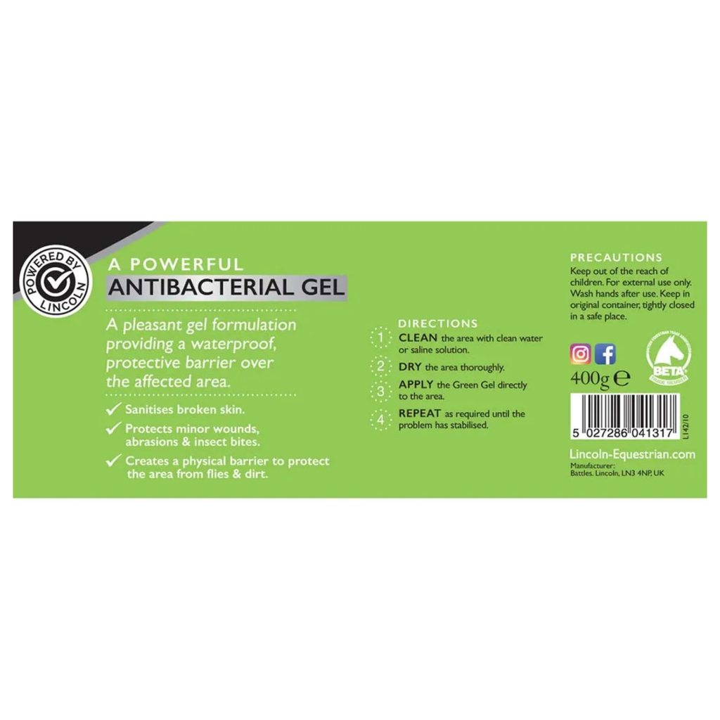 Lincoln Antibacterial Green Gel - 400g
