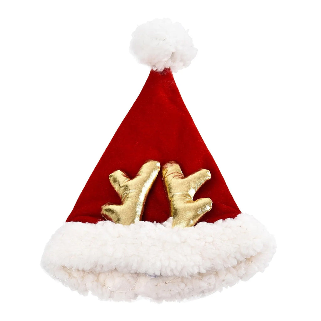House Of Paws Christmas Toy - Santa Hat With Antlers