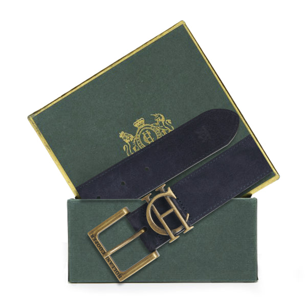 Holland Cooper Mens Classic Belt - Navy Suede