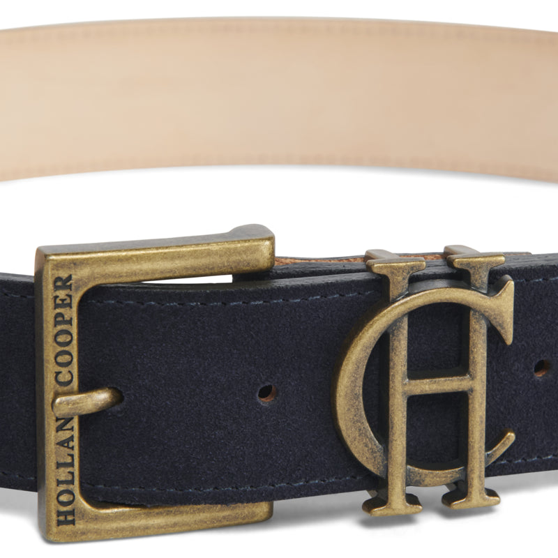 Holland Cooper Mens Classic Belt - Navy Suede
