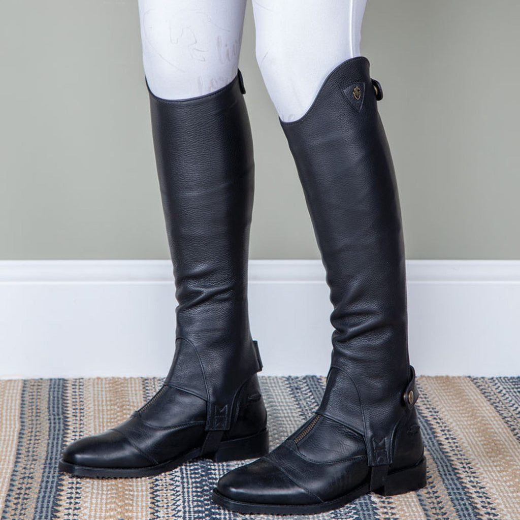 Moretta Leather Gaiters - Adult Black