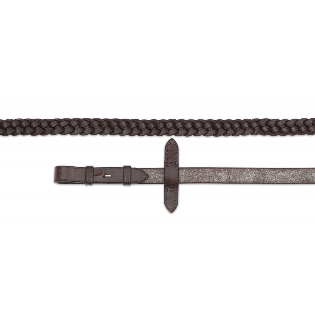 Velociti GARA Plaited Leather Reins - Havana