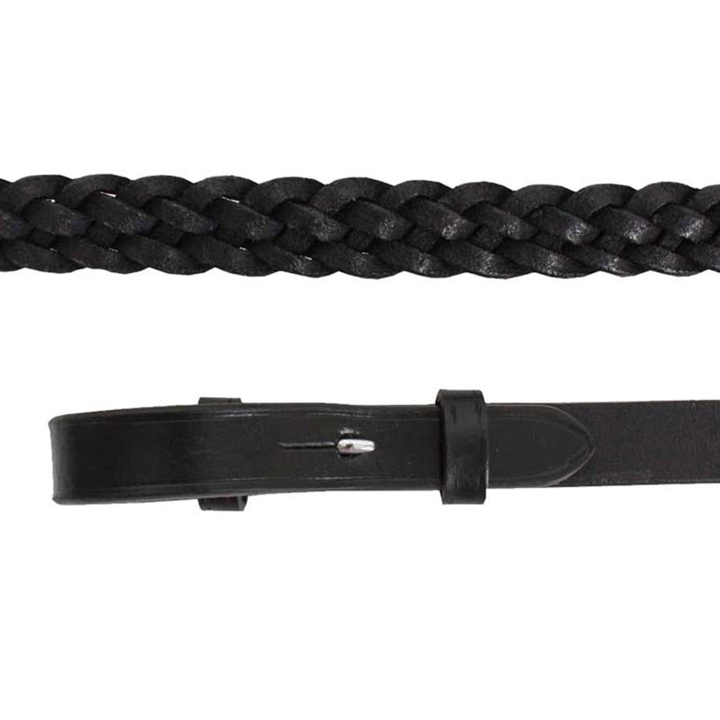 Velociti GARA Plaited Leather Reins - Black