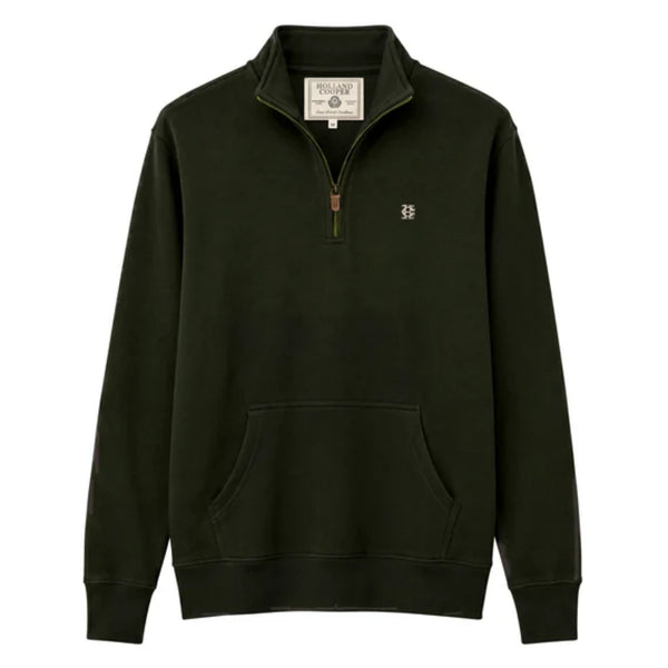Holland Cooper Mens Classic Quarter Zip Sweat - Racing Green