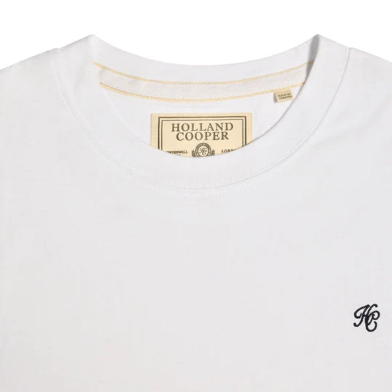 Holland Cooper Mens Crew Neck T-Shirt - White