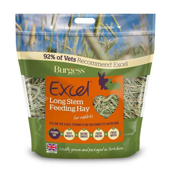 Burgess Long Stem Feeding Hay For Rabbits - 1kg