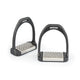 Stirrup Irons With Metal Tread - Black