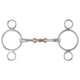 Two Ring Copper Lozenge Gag Stainless Steel