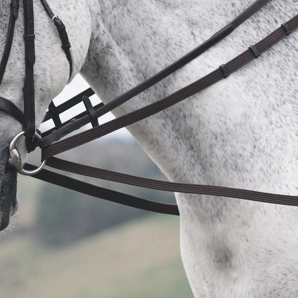 Shires Cotton Web Draw Reins - Black