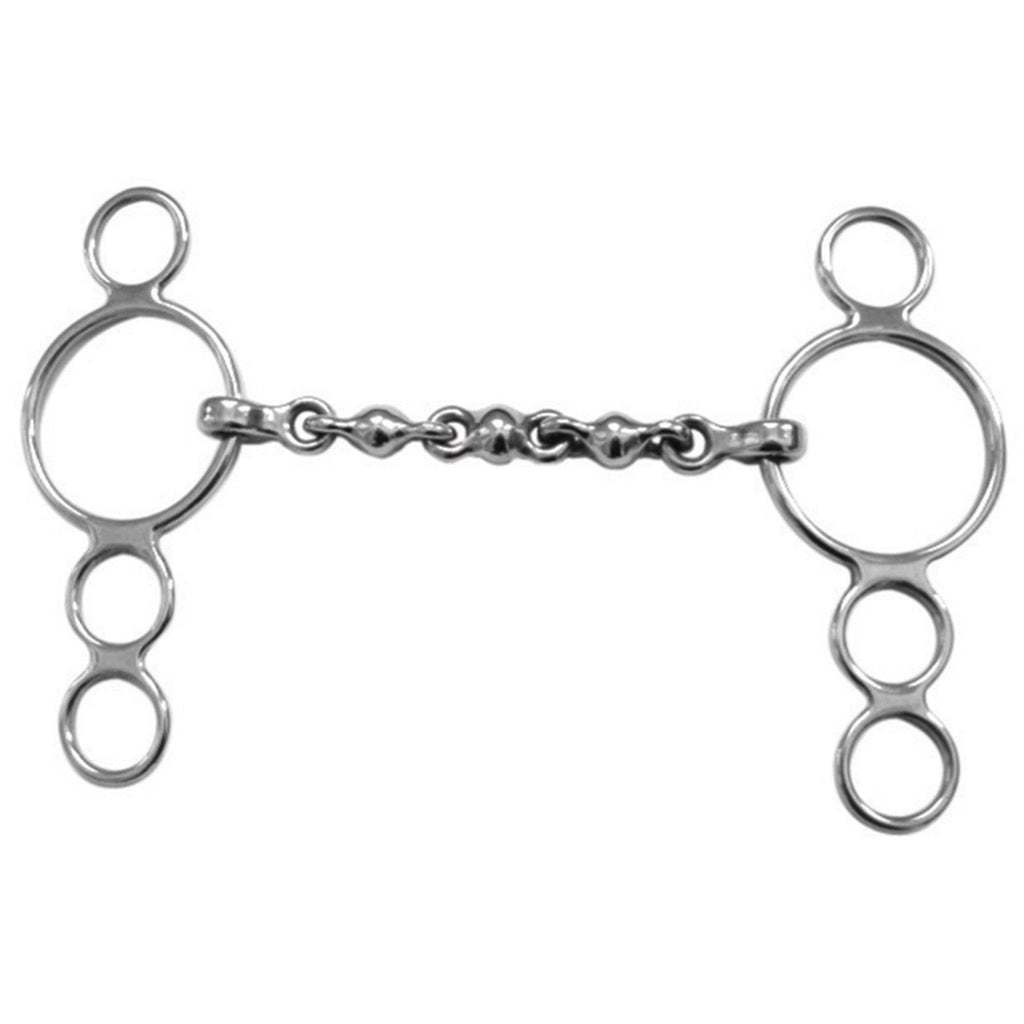 3 Ring Dutch Gag With Waterford Mouth Stainless Steel Bit
